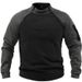 Loom Loom Manufacturer Cross-Border European American Stand Collar Sweatshirt Spring And Autumn Loose Double Sleeve Color Block_viptrois.com