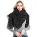 Unisex Thickened shawl for women with pimples and flowers pure black square scarf_viptrois.com