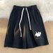 Men's Style Cat Print Loose Casual Shorts Summer Basketball Sports Pants For Students_viptrois.com