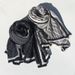 Unisex Crepe scarf Women's silk scarf Striped pleats beach and beach dual purpose beach scarf_viptrois.com