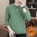 Men's Fleece Crew Neck Long Sleeve T-Shirt Thermal Sweater_viptrois.com