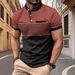 Unbeatable Quality 2025 Summer New Striped Stand Up Collar Short Sleeved Polo Men's Golf Henry Shirt_viptrois.com