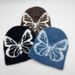 Women's Hats Butterfly Jacquard Plush Hat Autumn And Winter Outdoor Cold Proof Warm Hat European And American Fashion Beanie Hat_viptrois.com