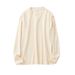 Spring And Autumn New 250g Heavyweight Pure Cotton Loose Straight Long Sleeve Round Neck T-Shirt Men's Solid Color Base_viptrois.com