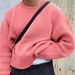 Minimalist Solid Men’s Sweater – Korean-Inspired Oversized Pullover (Black/Grey/Burgundy/Pink, S-XL)_viptrois.com