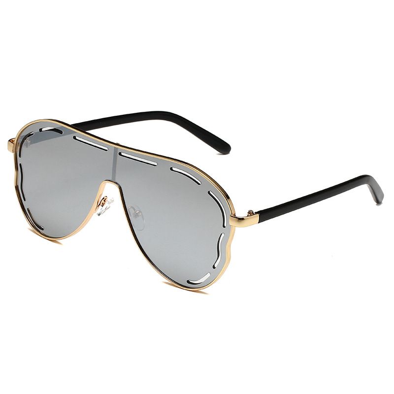 Large Frame Sunglasses - Frog Mirror Hollow Design (Trendy Sun Protection For Women Fashion Trends)_viptrois.com