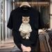 Men's Clothing Heavy cotton short sleeved T shirt casual trend men and women summer white round neck top versatile men's half sleeve_viptrois.com