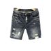 Denim Shorts, Men's New Summer High Street Distressed White Hole Slim Fit Capris, Korean Version Trend Versatile Small_viptrois.com