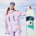Unisex Color-Block Ski Jacket - 10000mm Waterproof & Windproof For Snowboarding Skiing - 5 Vibrant Two-Tone Designs_viptrois.com