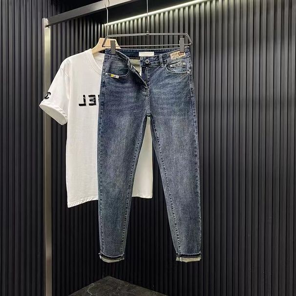 Men's Slim Fit Simple Small Leg Pants Trendy Fashion Cat Whiskers Slimming Long Pants_viptrois.com