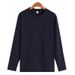 White Long Sleeve T-Shirt 210g Pure Cotton Spring Autumn New Round Neck Loose Heavyweight Seamless Base Layer Shirt For_viptrois.com