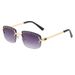 Men's Sunglasses Fashion Diamond Women's Sunglasses New Cut Edge Party Sunglasses Gradient Color Square Frame Trendy Glasses_viptrois.com