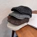 Women's Hats Retro Forward Hat For Women Summer New Style Old Face Hot Girl British Style Fashion Solid Color Painter Hat Trend_viptrois.com