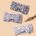 European and American cross-border summer new children's hair accessories jacquard printing baby love headband baby bow wide hair band_viptrois.com