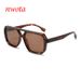 Aviator Double Sunglasses Square Frame End Sunglasses That Make Your Face Look Small And UV Proof Polarized Sunglasses_viptrois.com