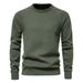 Pure 2024 Autumn Winter New Cotton Sweater Men's Pullover Solid Color Raglan Sleeve Knitwear_viptrois.com
