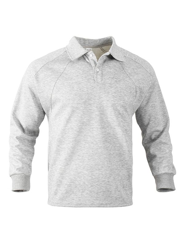 Men's Classic Heavyweight Polo Shirt - Retro American Style Long Sleeve Casual Shirt For Men (S-XXXL, Multiple Colors)_viptrois.com