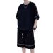 Men's Clothing New Short Sleeved Sports Casual Suit For Men Advanced Handsome Matching Two Piece Suit Trendy Brand T Shirt For Men_viptrois.com