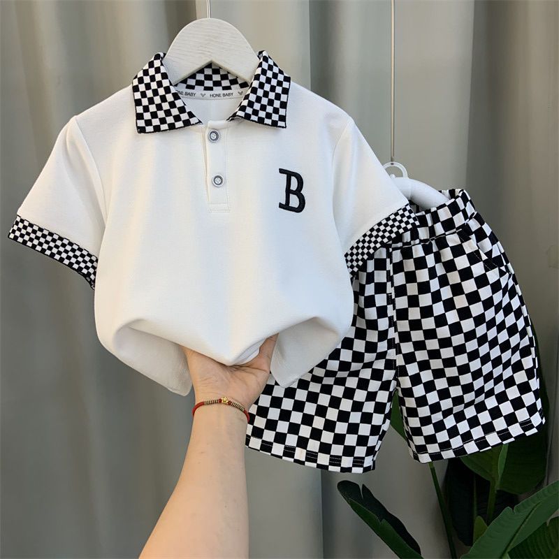 Kids Clothing Boys' Polo Shirt Suit Fashionable Short Sleeved Boy Baby Summer Clothes Street Clothes_viptrois.com