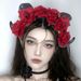 Dark Halloween Headwear Party Devil Horn Cosplay Exaggerated Big Goat Horn Headband_viptrois.com