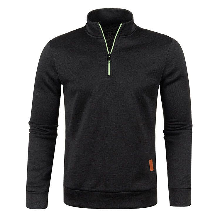 Men’s Quarter Zip Knitted Pullover – Autumn Winter Casual Sweater With Soft Lining, Warm Long Sleeve Knitwear, Plus Size_viptrois.com
