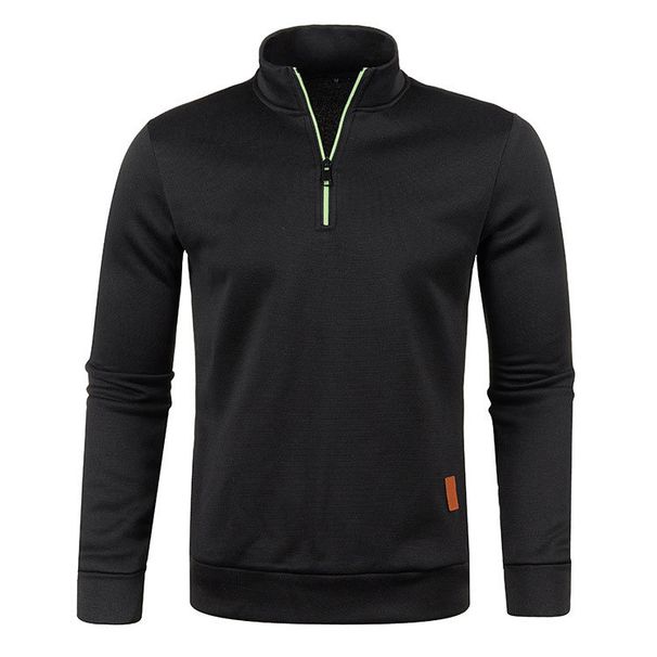 Men’s Quarter Zip Knitted Pullover – Autumn Winter Casual Sweater With Soft Lining, Warm Long Sleeve Knitwear, Plus Size_viptrois.com