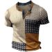 Men's Casual Polo Henley T-Shirt – Slim Fit, Short Sleeve & Digital Print (S-6XL, Multiple Colors)_viptrois.com
