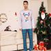 Christmas Plaid cartoon deer Christmas family dress printed home dress pajamas_viptrois.com