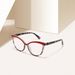 Anti Blue Light Glasses Fashion Cat Eye Glasses Frame Female Internet Celebrity Same Style Reading Glasses Leopard Print Flat Glasses T1375_viptrois.com