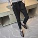 Men's Slim Fit Cropped Business Suit Trousers Casual Summer Thin Trendy Drapey Sophisticated Cool Bottoms_viptrois.com