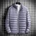 Pure 2025 Winter New Lightweight Short Fashion Casual Down Cotton Jacket Slim Fit Portable Warm Men's Hooded Outerwear_viptrois.com
