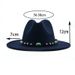 Tibetan ethnic style turquoise jazz hat fashionable autumn and winter felt hat warm big brim western cowboy hat gentleman hat_viptrois.com