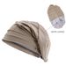 Satin-Lined Pleated Pile Nightcap – Women's Confinement Turban Hat For Comfort & Style_viptrois.com