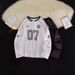 Men's Clothing Retro Football Jersey Style Long Sleeved T Shirt Loose Top Sweatshirt_viptrois.com