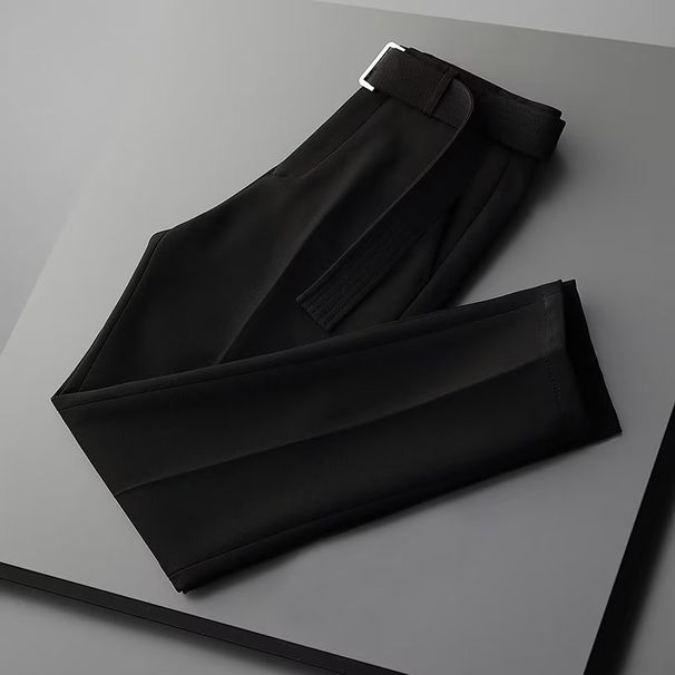 Men's Clothing Summer New Style Fall Feeling Stretch Trousers Slim Fitting 9 Point Pants_viptrois.com