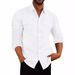 Men's Clothing Shirt Double Pocket Long Sleeved Shirt Casual Vacation Shirt_viptrois.com