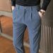 Men's Casual Trousers Autumn And Winter New Corduroy Trousers Slim Trendy Suit Trousers_viptrois.com