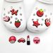 Red Series Cute Cartoon Shoes Flower Decoration Buckle Soft Glue DIY Fun Garden Shoe Accessories_viptrois.com