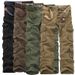 Men's Clothing Thick Overalls New Loose Trousers Washed Casual Large Size Overalls Multi Pocket Casual Multi Color_viptrois.com