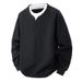 K Color Blocking Fake Two V-neck Waffle Men's Hoodie Casual Versatile Top Jacket_viptrois.com