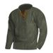 2024 Spring And Autumn New Hot Selling Men's Outdoor Corduroy Casual Round Neck Solid Color Long Sleeve Sweatshirt_viptrois.com