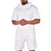 New Summer Casual Comfortable Shorts Hoodie Men's Fitness Sports Short Sleeve Set_viptrois.com