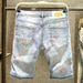 Men's Clothing Straight Ripped Denim Shorts Summer Loose Pants Casual Shorts Price Control_viptrois.com