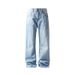 American Retro Washed Distressed Jeans For Men, Trendy New Style, Vibe High Street, Slimming, Slightly Flared_viptrois.com