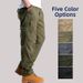 Men's Outdoor Work Pants Spring Autumn Straight Leg Loose Fit Casual Hiking Multi Pocket Military Green Windproof Long Trousers_viptrois.com