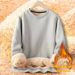 Pure Pure 2024 Autumn And Winter New Solid Color Round Neck Lamb Wool Warm Casual Sweatshirt Men's Jacket_viptrois.com