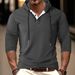 Men's Slim-Fit Hooded Sweatshirt – Lightweight Long-Sleeve Pullover With Button Detail (Gray, Charcoal, Navy) – S-XXXL_viptrois.com