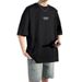 Summer Thin Loose Short Sleeved T-shirt For Men, Breathable Off Shoulder Top, Round Neck Five And A Half Sleeve T-shirt,_viptrois.com