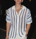 Summer Striped Loose Knitwear Summer Sleeveless Design Trend Simple Round Neck Vest_viptrois.com
