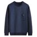 1 Dropshipping New Winter Sweater For Middle-aged And Elderly Men, Blended Wool Sweater, Fleece-lined Thickened Crew Neck_viptrois.com